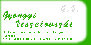 gyongyi veszelovszki business card