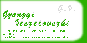 gyongyi veszelovszki business card